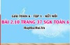 Bài 2.10 SGK Toán 6 tập 1 Kết nối tri thức